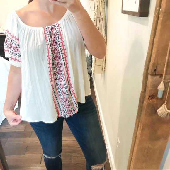 Altr’D state Large boho embroidered summer blouse - Picture 2 of 6